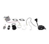 Moliuoly Carburador con kit de bobina de encendido para motosierra 017 018 MS170 MS180, repuesto para Zama C1Q S57B 1130 120 0603, con filtro de combustible, barra de acelerador, barra de choque y