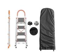 Moliuoly Cubierta de escalera plegable impermeable con cordón, protección contra el polvo para exteriores, fácil limpieza, resistente a la intemperie, 1 unidad