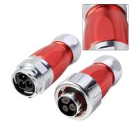 Moliuoly DH16 - Conector impermeable de 3 pines IP68, carcasa de metal, 10 A, 400 V, bloqueo para maquinaria exterior, sensores industriales, telecomunicaciones, robusto, resistente a los golpes