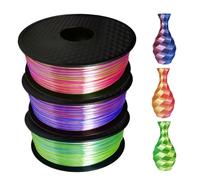 Moliuoly Filamento PLA de 1,75 mm para impresora 3D, precisión +/-0,02 mm, rollo de 1 kg, envasado al vacío con desecante, extrusión suave sin deformación, compatible con la mayoría de impresoras FDM