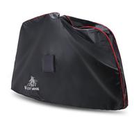 Moliuoly Funda impermeable para bicicleta de poliéster 190D con dobladillo elástico y hebilla de fijación para proteger contra el sol, la lluvia, el polvo y los arañazos, color negro