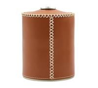 Moliuoly Funda protectora de piel sintética para botellas de gas, transpirable, diseño retro para camping y senderismo, color negro