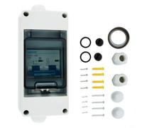 Moliuoly Interruptor de separación fotovoltaica, CA 400 V, 60 A, 2P, IP65, resistente al agua, para instalaciones solares, caja de interruptores fotovoltaicos CC (100 A)