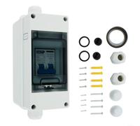 Moliuoly Interruptor de separación fotovoltaica, CA 400 V, 60 A, 2P, IP65, resistente al agua, para instalaciones solares, caja de interruptores fotovoltaicos CC (25 A)