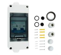 Moliuoly Interruptor de separación fotovoltaica, CA 400 V, 60 A, 2P, IP65, resistente al agua, para instalaciones solares, caja de interruptores fotovoltaicos CC (125 A)