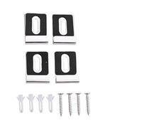 Moliuoly Juego de 4 piezas para espejo de baño con clips sin marco, pinzas para colgar, soportes de pared y soportes para espejo