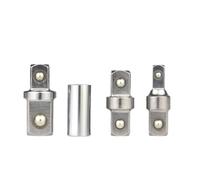 Moliuoly Juego de adaptadores de llave de vaso de 1/2 pulgadas, 1/4 y 3/8 pulgadas con exterior cuadrado e interior hexagonal, diseño de doble cabeza de acero resistente para destornillador eléctrico