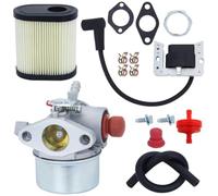 Moliuoly Kit de carburador para Tecumseh LEV100, LEV105, LEV120, LV195XA, 4,5-6,75 CV, con tubo de combustible, bobina de encendido, filtro de metal
