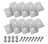 Moliuoly Kit de montaje solar de aleación de aluminio, 8 piezas, diseño Z con ángulo ajustable, color plateado