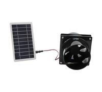 Moliuoly Kit de ventilador solar de 12 V con módulo solar de 10 W, ventilador de tubo redondo para ventilación en caravanas, barcos, invernaderos y áticos, 15,2 cm (6 pulgadas)