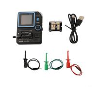 Moliuoly LCR-P1 - Comprobador de transistores con pantalla a color de 1,44 pulgadas, medidor LCR ESR para diodos/triodos/condensador, 0,01Ω-50MΩ, 300 mAh, exportación de datos vía USB