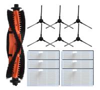 Moliuoly Main Side Brush Filter Kit para Uninell UR3, juego de piezas de repuesto con cepillo principal, 4 filtros de alto rendimiento y 6 cepillos laterales de nailon y plástico para una limpieza