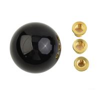 Moliuoly Manual Transmission Shift Knob Acrylic Round Black 54mm Smooth Grip with 3 Adapters Fit Sl esign Easy Installation Enhanced Control for most Cars