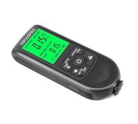 Moliuoly Medidor de espesor de revestimiento digital LCD para pintura de coche FE NFE, rango de medición de 0 - 2000 µm, portátil, con modo estadístico, HW-300PRO, negro (blanco)