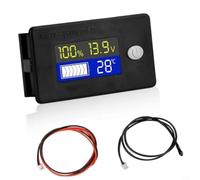 Moliuoly Medidor de voltaje de capacidad para batería de ion de litio de 12 V/24 V/36 V/48 V con sensor de temperatura externo y alarma para carros de golf con RV marino (24 V)