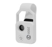 Moliuoly Microscopio portátil 200X HD para smartphone, USB-C recargable, con 6 LED, compatible con iPhone y Android, ideal para examen de joyas y análisis de la piel (blanco)