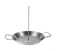 Moliuoly Parrilla vertical de acero inoxidable - Parrilla extraíble para Shawarma, Gyros & Al Pastor - Soporte versátil para pollo para cocina y jardín - Plata