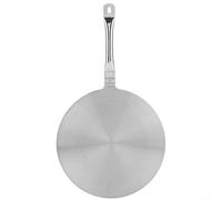 Moliuoly Placa de inducción para cocina de gas, vitrocerámica, distribución uniforme del calor, evita puntos calientes, fácil limpieza, 20 cm, plata (24 cm)