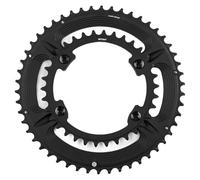 Moliuoly Plato doble asimétrico 53/39T 110 mm BCD de aluminio 7075-T651 para Shimano 105 R7000 R8000 R9100 DA9100 para bicicleta de carretera 10/11/12 velocidades, color negro