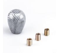 Moliuoly Pomo de palanca de cambios corto de fibra de carbono con patrón de huevo de pato, universal compatible para transmisión automática, diseño ligero para un mejor rendimiento de conmutación