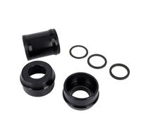 Moliuoly Press Fit - Eje hueco para PF30 68/73 mm, diámetro del eje de 24 mm, con rodamientos de bolas de acero inoxidable y espaciadores, aluminio CNC ligero, color negro