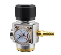 Moliuoly Regulador de presión para mini cargador de gas 0-90 PSI con conexión de acero inoxidable, manguera y cierre cónico para botellas Sodastream, barriles Cornelius y botellas de PET para