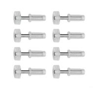 Moliuoly Rueda de repuesto para puerta bifold, 8 piezas de 3/8 pulgadas de nailon y metal de resorte para puertas correderas de 1 a 3/8 pulgadas de espesor blanco plateado conjunto de reparación