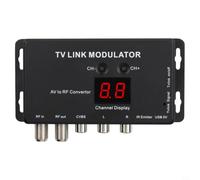 Moliuoly TM70 UHF TV LINK Modulator AV to RF Converter con pantalla de canal, para sistemas PAL/NTSC, nivel de salida ajustable, decodificadores y extensor IR