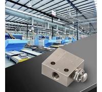 Moliuoly Válvula neumática de 2 vías de 3 vías con botón mecánico TAC2-31V de aleación con palanca rotatoria Control para señales de aire en sistemas de automatización. Diseño compacto 62 x 32 x 16 mm