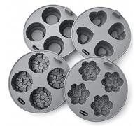Moljaus Pack 4 Moldes Silicona Freidora de Aire y Horno Redondos Ø19 cm, - Accesorios Air Fryer Reutilizables con Formas - Moldes antiadherentes sin BPA, Aptos Horno y lavavajillas