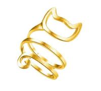 MOLKASIA Anillos de ganchillo de metal para gatos, anillos guía de hilo de moda, soporte para dedos, adorno de moda para los amantes de las manualidades, 1, Metal, Sin piedras preciosas