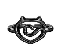 MOLKASIA Anillos de ganchillo de metal para gatos, anillos guía de hilo de moda, soporte para dedos, adorno de moda para los amantes de las manualidades, 2, Metal, Sin piedras preciosas