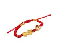 MOLKASIA Pulsera de dragón de cuerda de mano de la suerte, ajustable, accesorio de joyería para prosperidad y bien, as described, Metal, No es una piedra preciosa