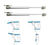 Molla A Gas Varilla De Soporte Hidráulica Para Gabinete Resorte De Gas Para Puerta Abatible Soporte Hacia Abajo Soporte Para Tapa De Cierre De Bisagra 120N/12Kg/2 Piezas