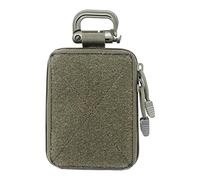 Molle Pouch, Tactical Tailtaschen Wasserdicht Primeros Auxilios Micro Pocket Organizer mit Karabiner für den medizinischen Notfall im Freien, Verde militar.