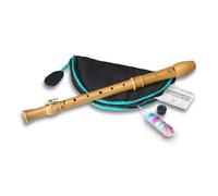 Mollenhauer Canta 2226 - Flauta dulce (alt, con doble agujero y tapa, madera de peral, flauta antigua en F, incluye funda de algodón, paño de lana, bote de grasa, tabla de agarrar, instrucciones de cuidado)