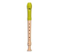 Mollenhauer FIPPLE Lere - Flauta dulce soprano en C, Instrumento Musical, color verde manzana, plástico/arce, doble agujero barroco