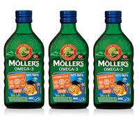 Möller's Omega 3 Aceite de hígado de bacalao | Nordic omega 3 niños Suplemento dietético con EPA, DHA, Vitaminas A, D y E | Aceite de hígado de bacalao natural de alta pureza | Marca de 165 años |