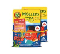 Moller’s ® | Omega 3 para niños | Omega-3 Cápsulas de Aceite de Pescado con Ácidos Grasos Omega 3 | Con DHA y EPA, Sin Gluten, Sin Lactosa, Sin Azucares Añadidos | Fresa | 72 Uds