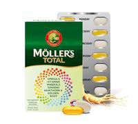 Moller’s ® | Cápsulas de omega 3 | Aceite de pescado | Suplemento dietético nórdico con omega 3 y EPA, DHA, vitaminas A, D y E | Marca con 166 años de historia | Daily Health | 112 cápsulas (56)