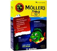 MOLLERS aceite de hígado de bacalao omega3, 45 peces de gominola.