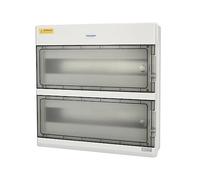 Mollom Caja de Distribución de Energía de 36 Vías con Barras Colectoras y Riel DIN para Interruptor Automático en Miniatura MCB, Impermeable IP66. Disponible para Uso Interior y Exterior