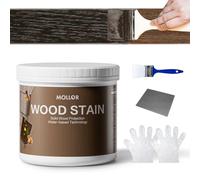 MOLLOR Tinte Madera Base Acuosa, Aceite con Variados Finish para Muebles Interior/Exterior, Revestimientos, Armarios, Secado Rápido, Bajo Olor (500g, Nogal Negro con Herramientas)