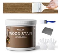 MOLLOR Tinte Madera Base Acuosa, Aceite con Variados Finish para Muebles Interior/Exterior, Revestimientos, Armarios, Secado Rápido, Bajo Olor (500g, Natural con Herramientas)