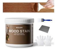 MOLLOR Tinte Madera Base Acuosa, Aceite con Variados Finish para Muebles Interior/Exterior, Revestimientos, Armarios, Secado Rápido, Bajo Olor (500g, Teca con Herramientas)