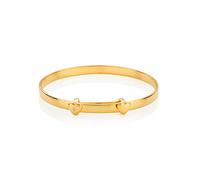 Molly Brown London - Brazalete extensible para bebé, chapado en oro de 18 quilates, diseño con texto en inglés "My First Diamond", para bautizo, joyería para bebé, recuerdo de bebé, regalo para baby