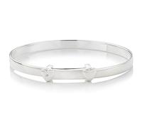 Molly Brown London My First Diamond Baby - Pulsera de bautizo para niñas, diamante auténtico de 1 punto, plata 925 con sello