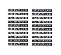 Mollytek Juego de 20 juegos de precio de exhibición de precio ajustable para joyería precio mostrador soporte número letra dólar bloque de precio kit para tienda minorista (blanco, M)