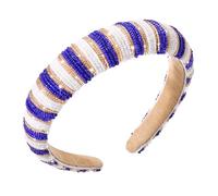 MOLOCH Diadema acolchada para el día del partido para mujer, color rojo, negro, naranja, azul, con cuentas de diamantes de imitación, diadema de equipo de fútbol, accesorios para el cabello, regalos