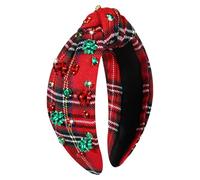 MOLOCH Diadema de Navidad para mujer, lazo de árbol de Navidad, copo de nieve, diadema anudada de cristal con joyas, decoración de Navidad, regalos